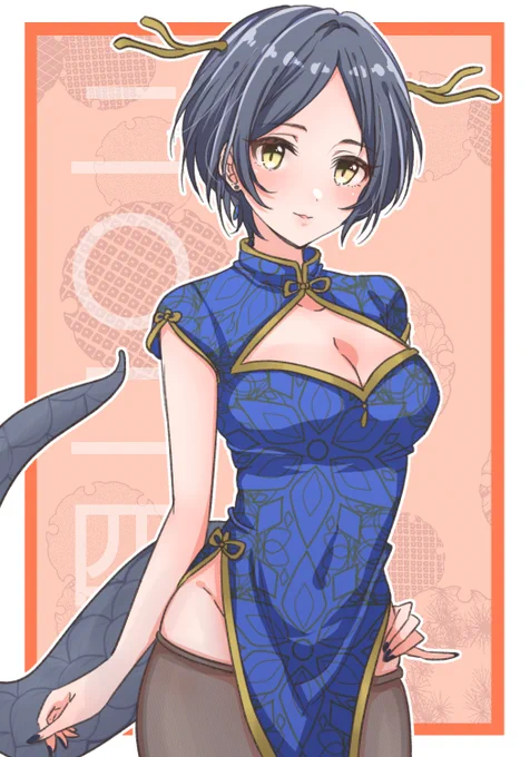 描く約束をしていたので ドラゴンチャイナ奏さん