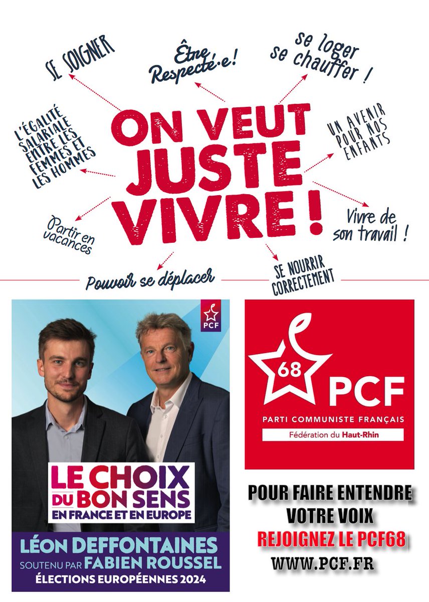 👀Hey avez-vous pris de bonnes résolutions ? Voici une idée...
🔴Pour faire entendre votre voix : rejoignez le #PCF 📢
                      👉 pcf.fr/adherer

#Colmar #Mulhouse #Wittenheim #Altkirch #Thann #M2A #68