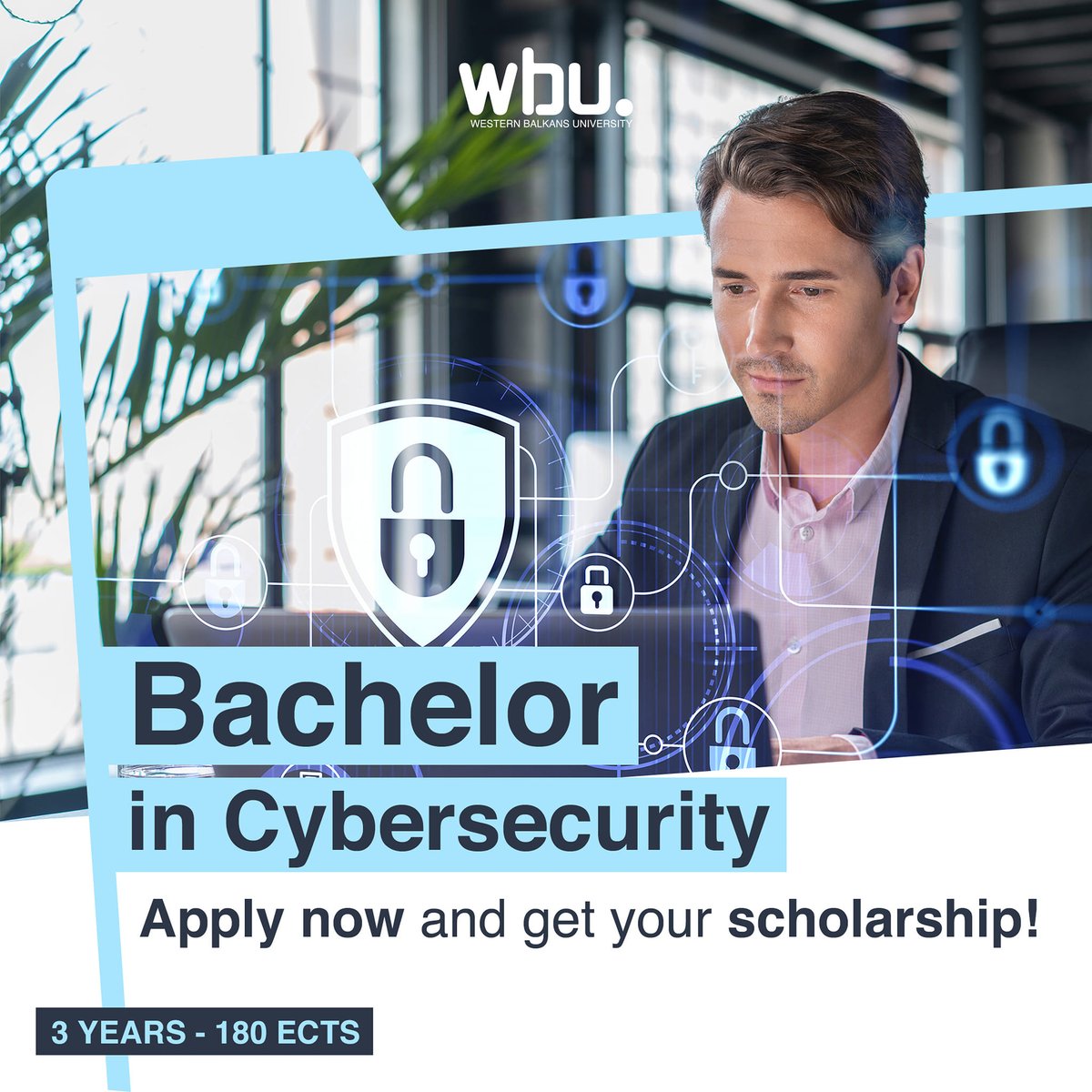 👉 Bachelor in #Cybersecurity at #WBU with #scholarship
🌟 A three-year program, 180 ECTS

📢The curriculum of the Bachelor’s degree in Cybersecurity at #WBU includes coursework in areas such as #NetworkSecurity, #Cryptography, #ComputerForensics, #RiskManagement, and #CyberLaw.