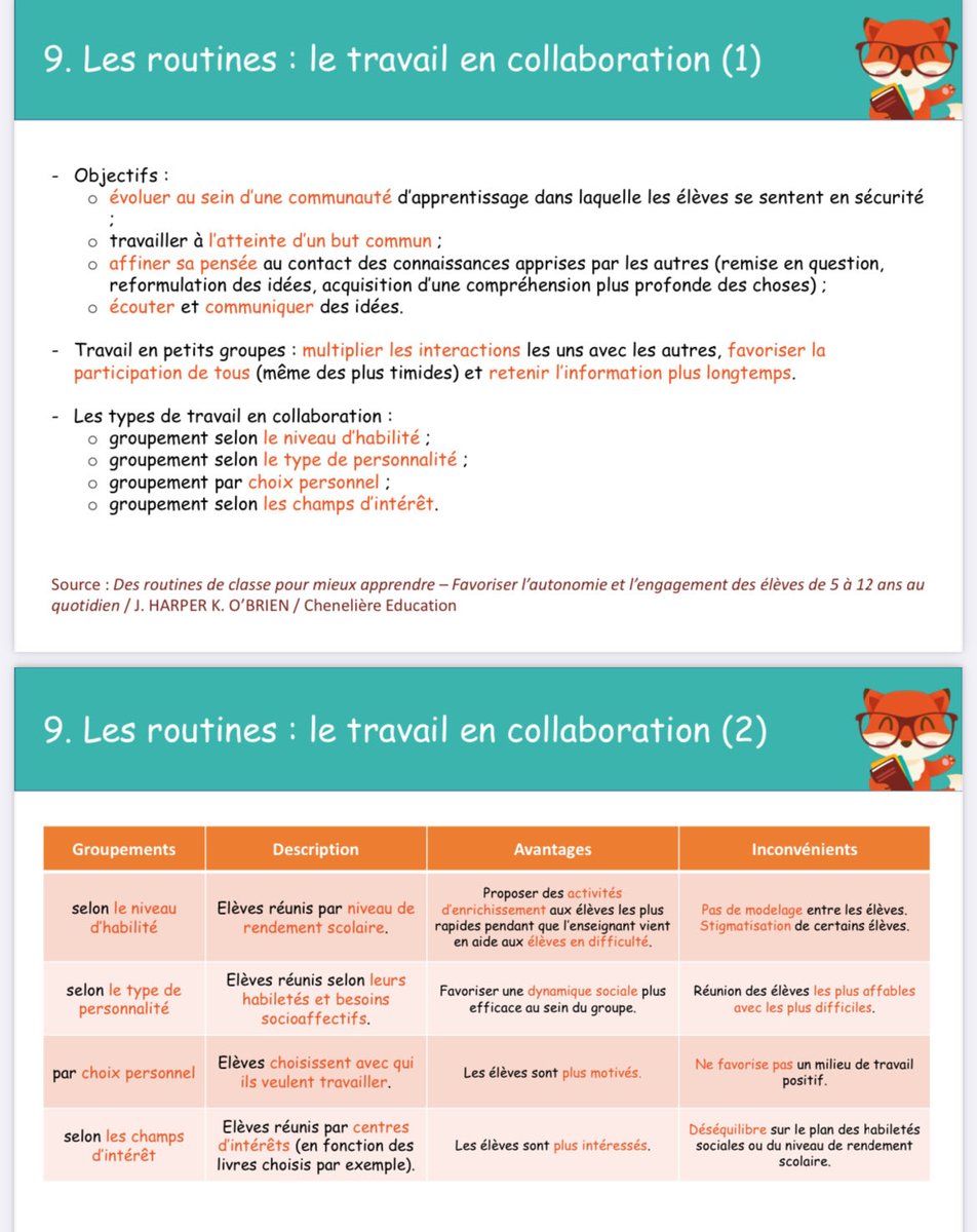 isafil's tweet photo. Pépite ⭐️

Cet excellent document aide à mettre en place des « routines de classe » pour construire un environnement de travail plus efficient et plus #accessible, notamment au niveau de la #métacognition et de l’#autonomie des élèves. 

https://t.co/x73EoNsDmB https://t.co/D0YrSH625A