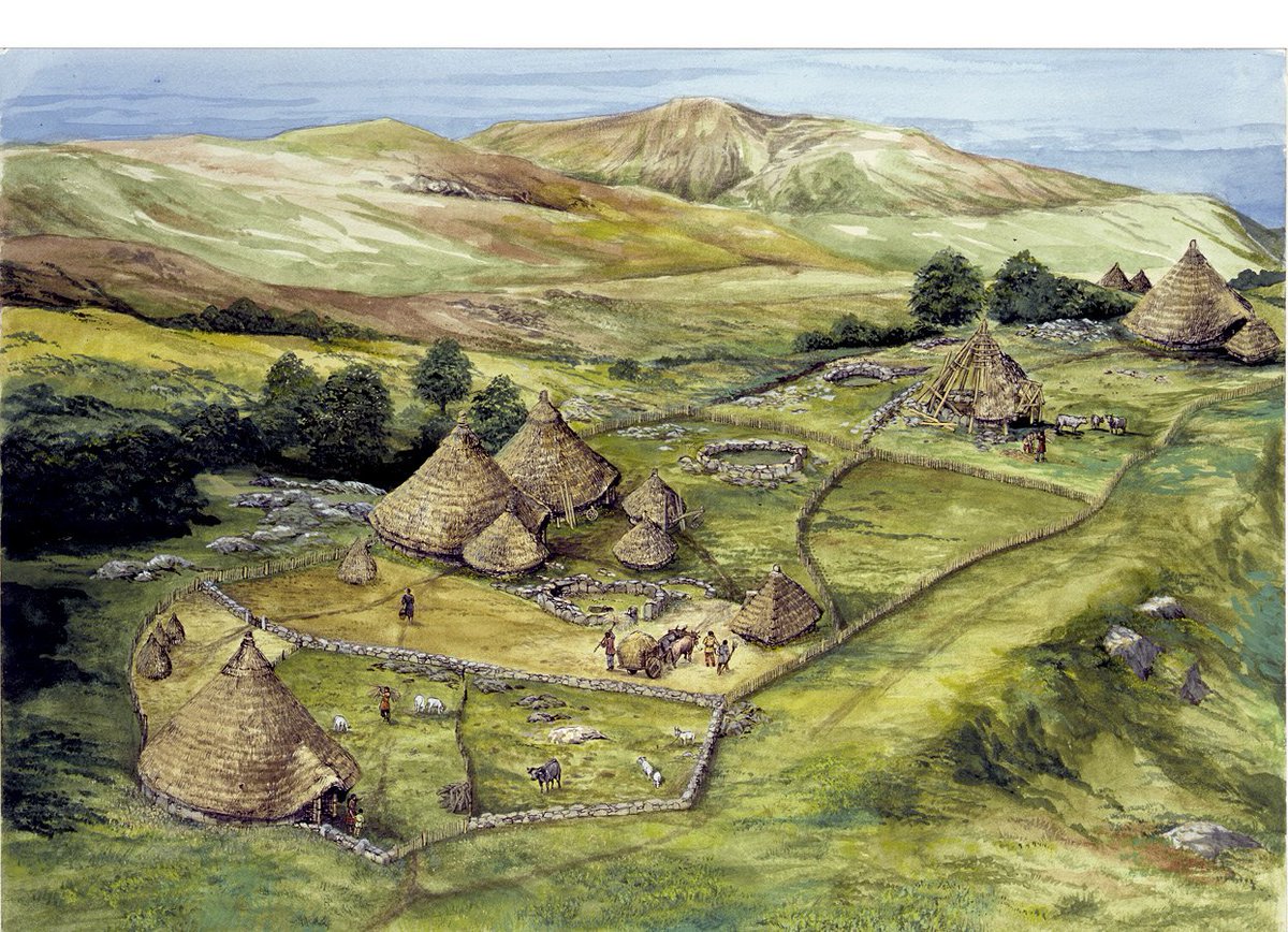 It's #HillfortsWednesday 🥳

Here's the multi-roundhouse Iron Age settlement of Tŷ Mawr #YnysMôn / #Anglesey, the mighty hillfort of Caer y Tŵr in the distance

A glorious recreation © Brian Byron <a href="/MenterMon/">Menter Môn</a> for <a href="/cadwcymru/">Cadw</a> <a href="/cadwwales/">Cadw</a>

See <a href="/read_the_past/">The Past</a>
 the-past.com/feature/the-ri…