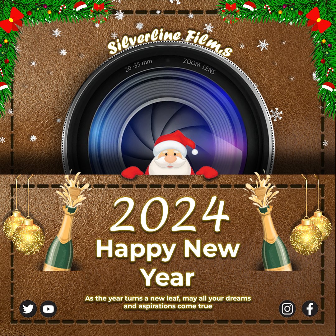 Silverline_2020's tweet photo. May this year be filled with prosperity for you!

Silverline Films wishes you
Happy New Year 2024 https://t.co/dGvbKOqLBU