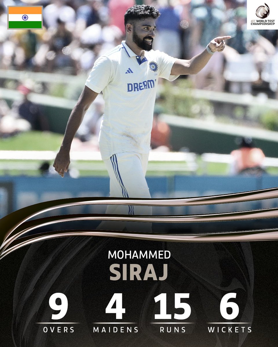 Mohammed Siraj blew South Africa away with career-best innings figures 🔥 #SAvIND