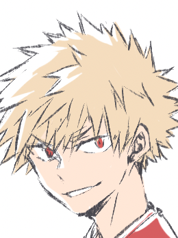 爆豪勝己 「今年の描き始め頑張る! 」|青緑紫🕰のイラスト