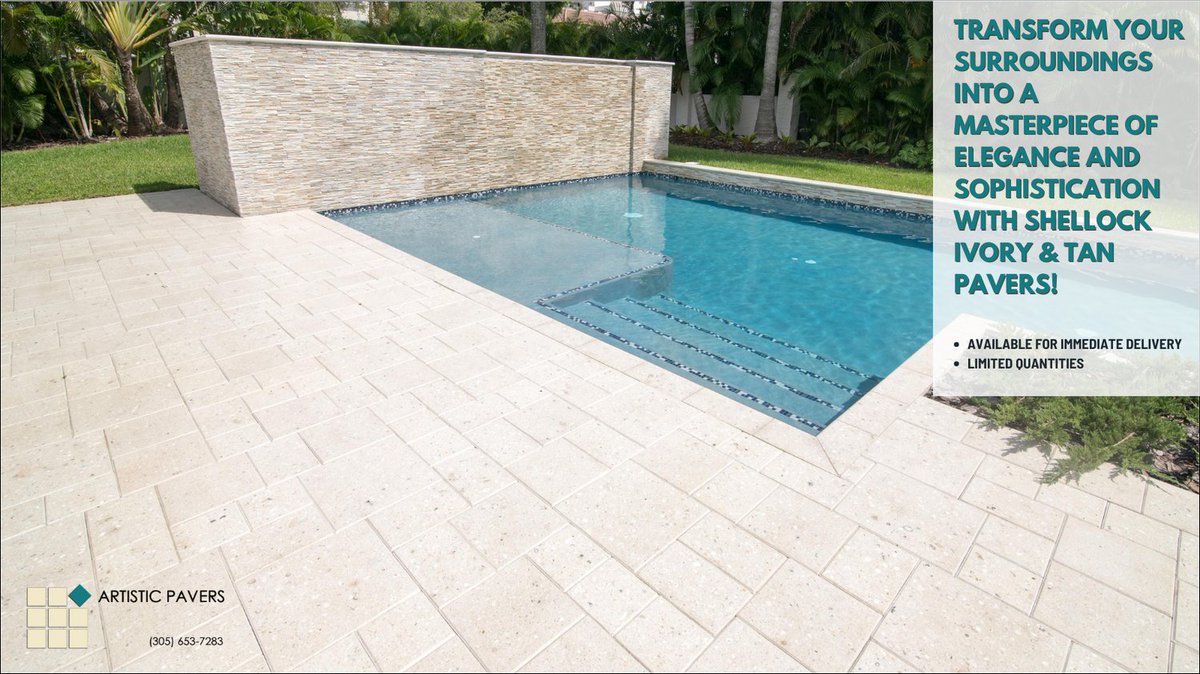 Transform your surroundings into a masterpiece of elegance and sophistication. Our premium pavers are crafted to perfection, adding timeless beauty to your landscapes

#ShellockPavers #IvoryAndTan #OutdoorLiving #LandscapingGoals #PaversDesign #ElegantSpaces