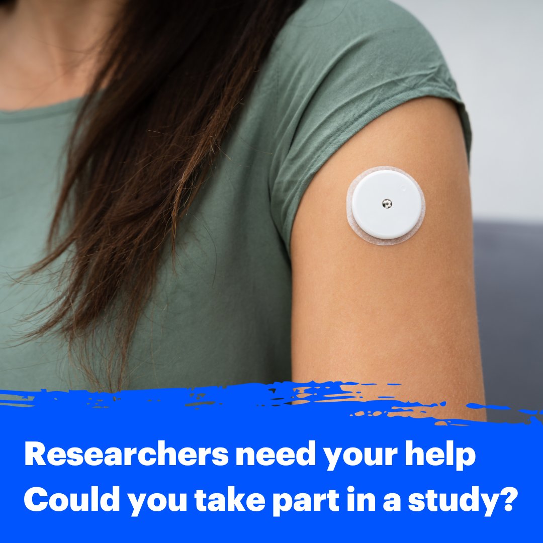 Do you live with #Type1Diabetes and are over 18? Help researchers better understand the relationship and experiences people with #T1D & eating disorders have with glucose monitors 💙 Learn more and register your interest in the study 👉 bit.ly/3tkl3oS #GBDoc #T1D