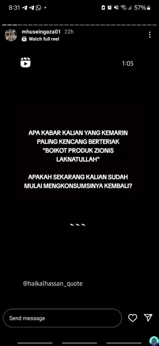💚 gimana? masih kuat boikot nya? warga 🇵🇸 masih dibantai setiaphari loh..