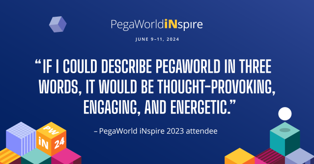 mark_r_jackson's tweet photo. At #PegaWorld iNspire 2024, you’ll experience engaging conversations about the latest Pega technology and get to network with others from around the world. But don’t take our word for it—see what past attendees have to say at https://t.co/mHFJ7gEU58. https://t.co/PFnl8070AU https://t.co/XQEF9VoNZo