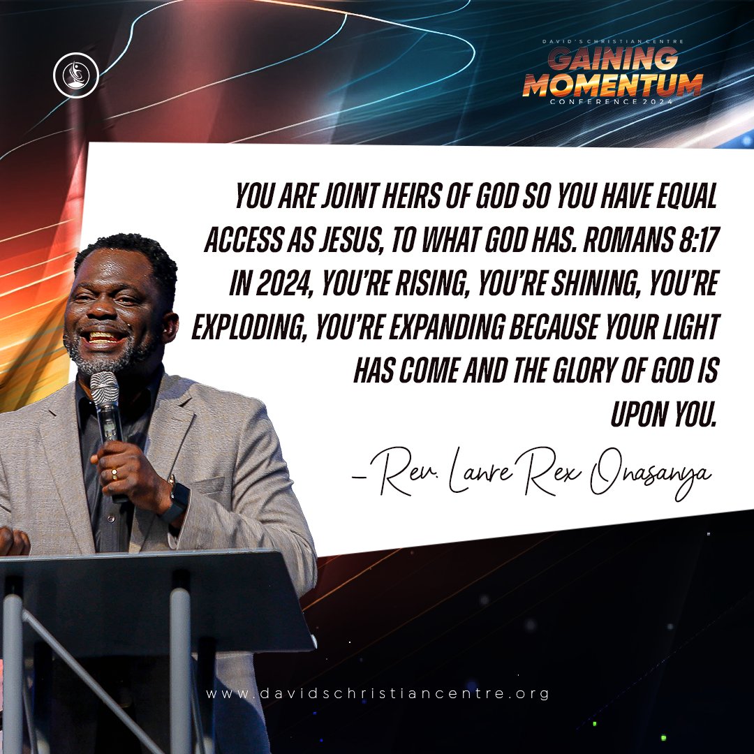 dcclagos's tweet photo. Hey fam!
See excerpts from Rev Lanre's sermon at the Day 1 of the GAINING MOMENTUM CONFERENCE, yesterday. ๐
#GainingMomentum
#GMConference
#DCCGainingMomentum
#GMC2024
#DCCLagos https://t.co/8O7Ueb3UEI