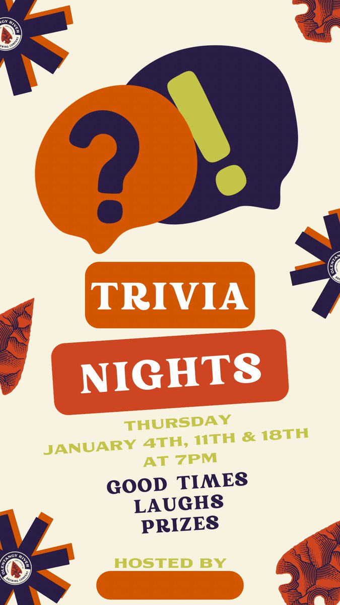 Join us tomorrow at 7pm for our first pub style trivia of the year! Hosted by Excesss Trivia - we will also have Tortilla Street Food on hand from 5-9 serving up some of their delicious Mexican street food.