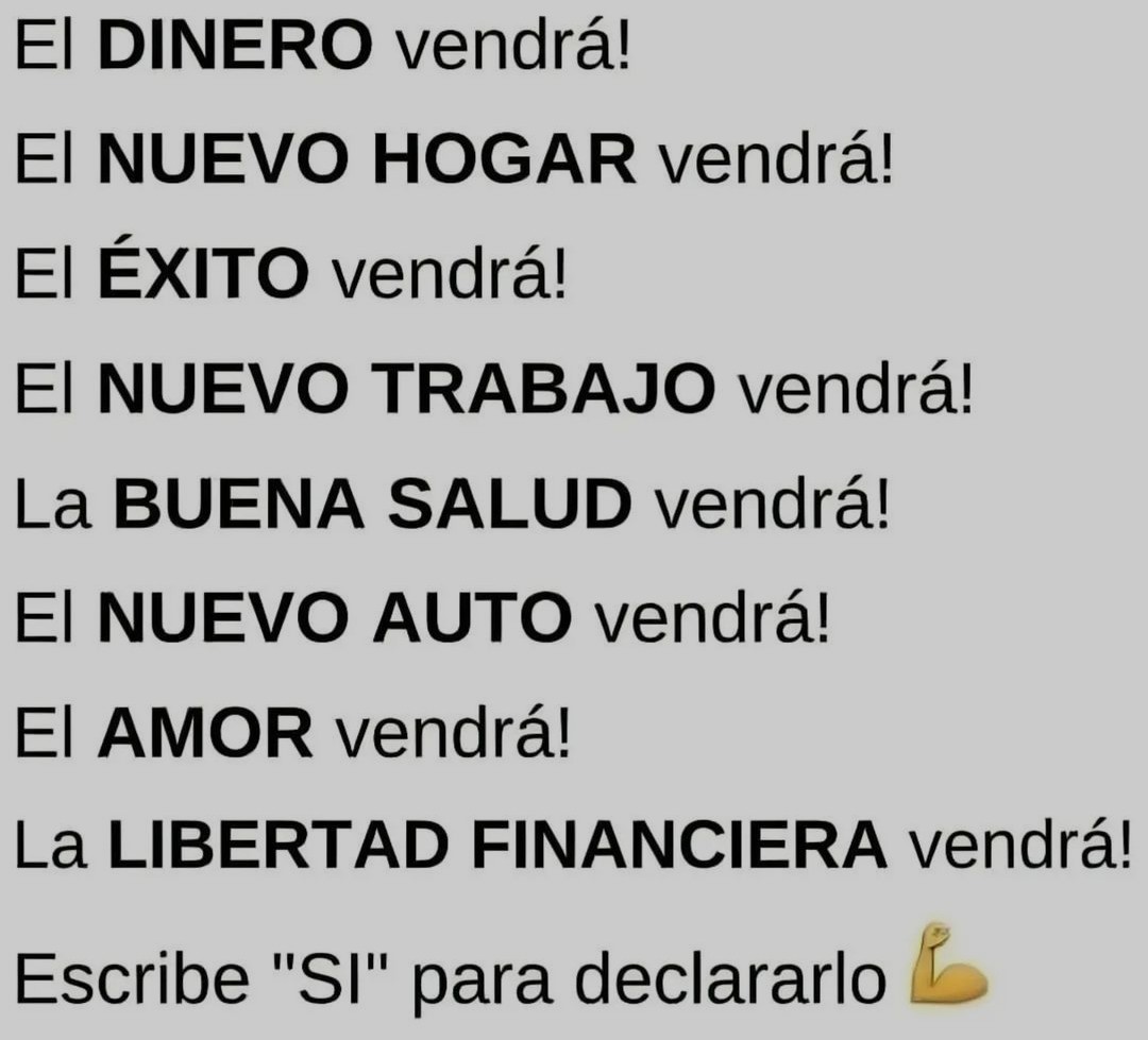 ✨🌟Vibro en Abundancia🌟✨

✨💰Libertad financiera💰✨

🙏💰Decreta: Sí💰🙏