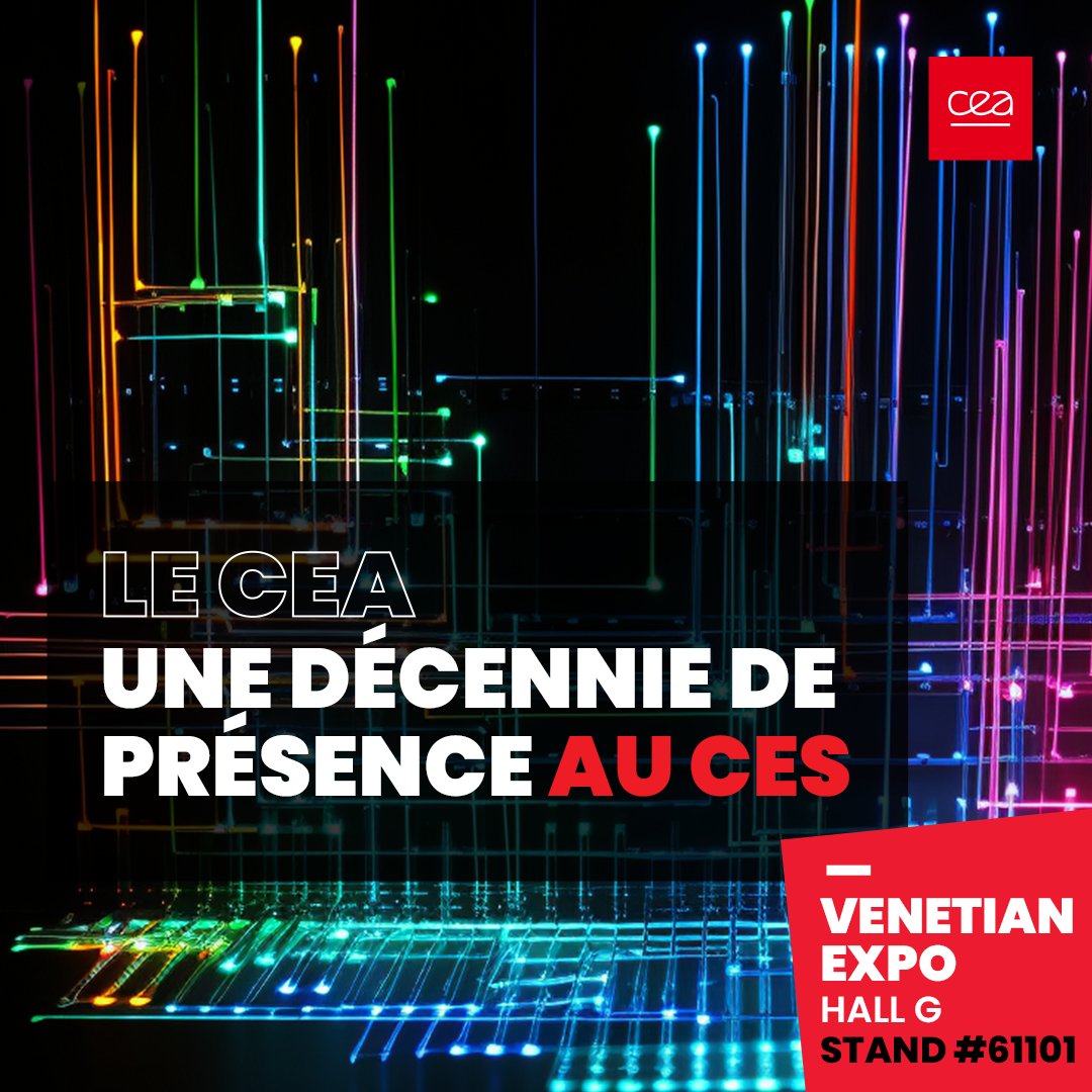 #CES2024 | J-6 avant de découvrir les innovations du CEA au <a href="/CES/">CES</a> sur le stand #61101, Venetian expo, Hall G.🤩
⚡Energie, santé, numérique, mobilité… Les projets présentés s’inscrivent dans les défis majeurs de notre époque, que nos chercheurs et ingénieurs relèvent chaque jour.