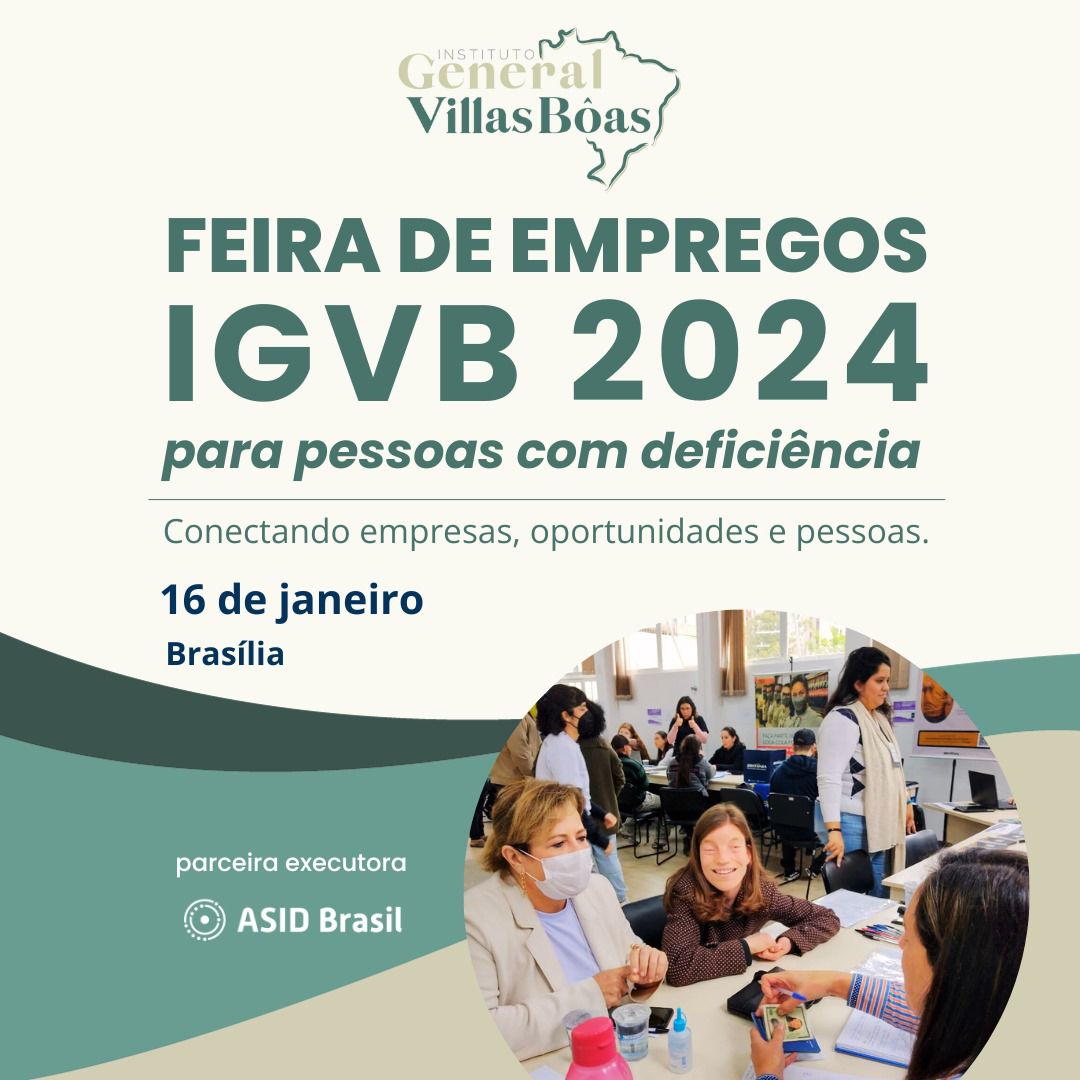 InstitutoGVB's tweet photo. 📢 Participe da 1ª Feira de Empregos IGVB para Pessoas com Deficiência em 16/01! Conecte-se ao mercado de trabalho, assista palestras inspiradoras com General Villas Bôas e David César sobre inclusão. Inscrições gratuitas para empresas e candidatos em https://t.co/fgpU8DM1IG https://t.co/zCDo6uM4XC
