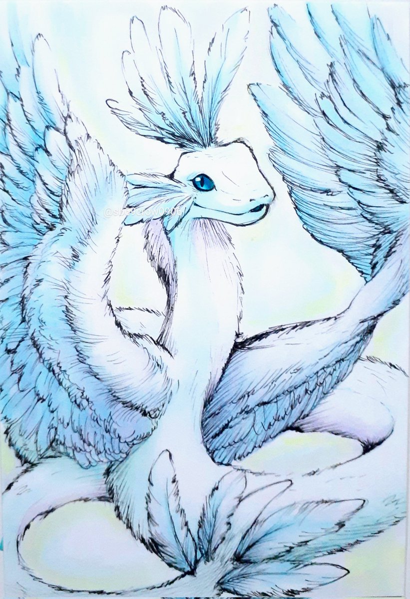 no humans pokemon (creature) blue eyes solo traditional media wings full body  illustration images