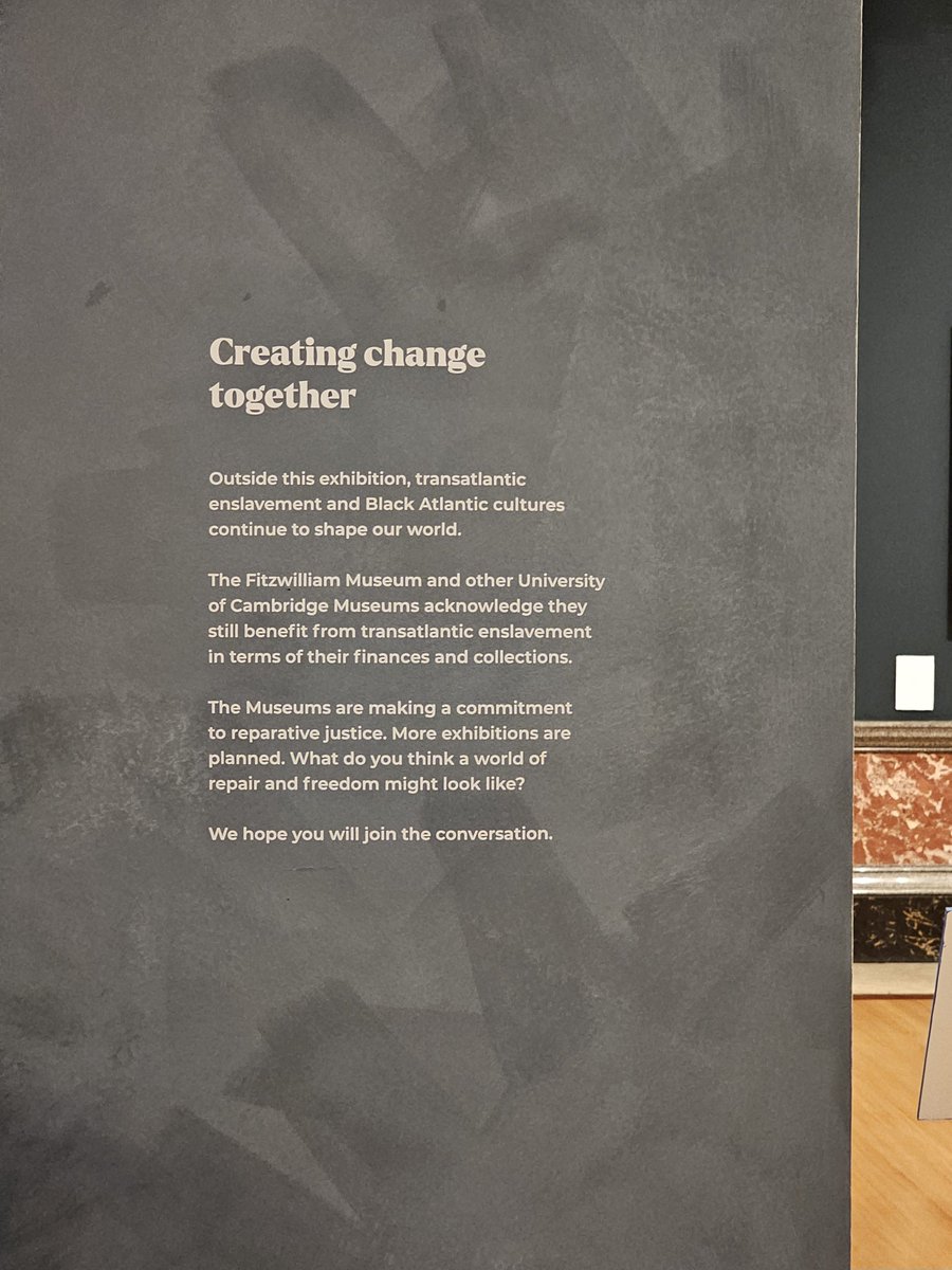 I finally saw the <a href="/FitzMuseum_UK/">Fitzwilliam Museum</a>'s Black Atlantic before it closes later this week. For me, the highlight was Barbara Walker's incredible drawings — such a moving concept. Very powerful and well curated exhibition, must go if you haven't yet!