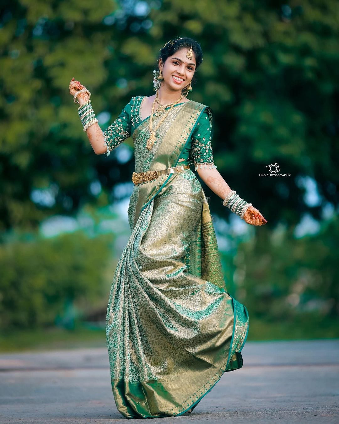 Sacramento Green Color Copper - Samudrika Pattu Saree | Rainbow Silks Sarees