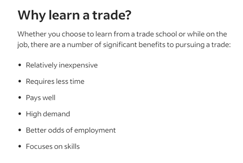 Most #TradeSchools offer one-to two-year programs that fully train students and prepare them for employment. Trade jobs' salaries are consistently equal to or higher than the national average. 
indeed.com/career-advice/…

#SkilledTrades #SkillsGap #Construction