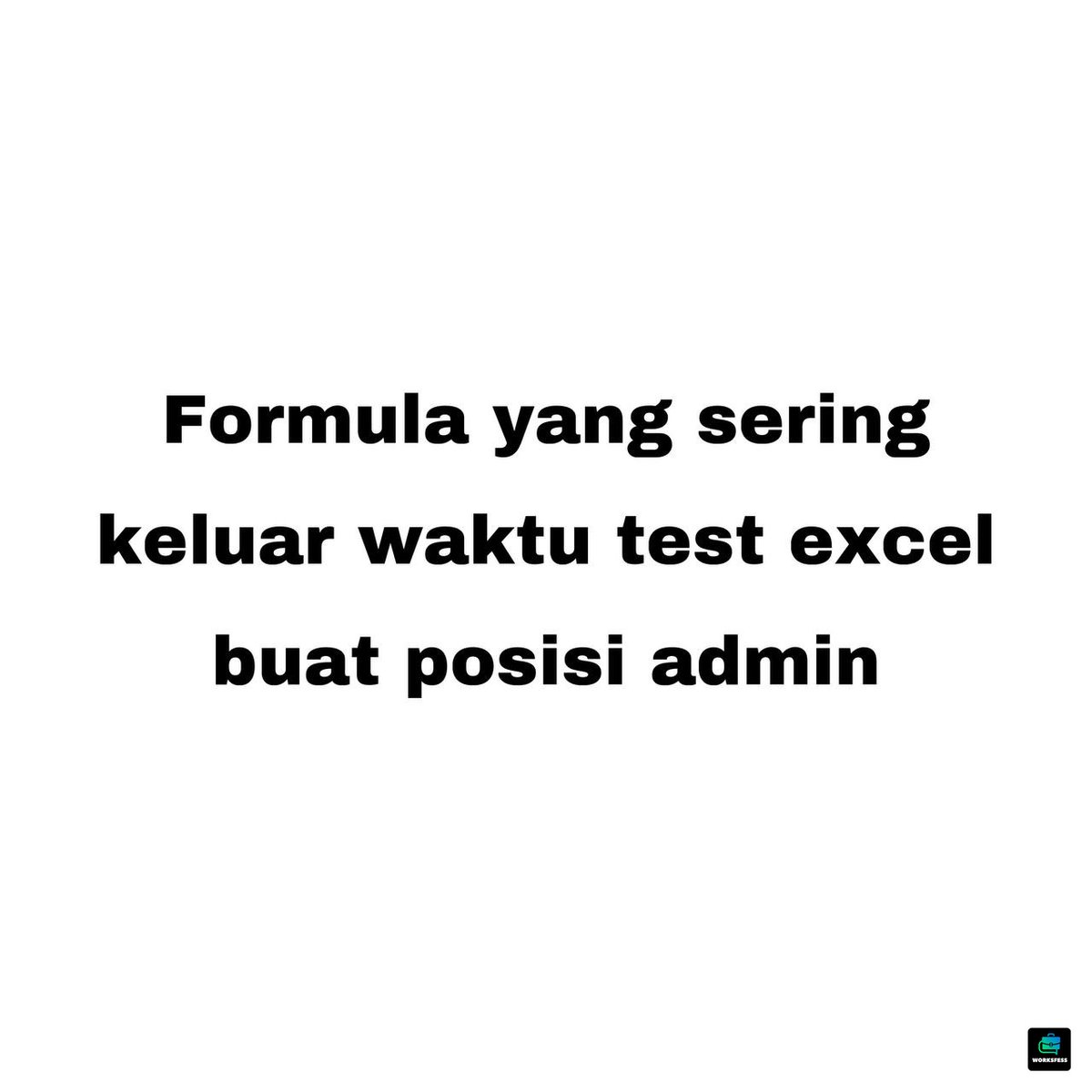 worksfess's tweet photo. work!

Hai aku mau tanya buat kaka-kaka yang pernah ikut test excel bagian admin atau yang sekarang lagi kerja posisi admin, biasanya itu yang familiar keluar di test excel formula apa aja ya? makasih sebelumnyaa https://t.co/YKD748cZhr