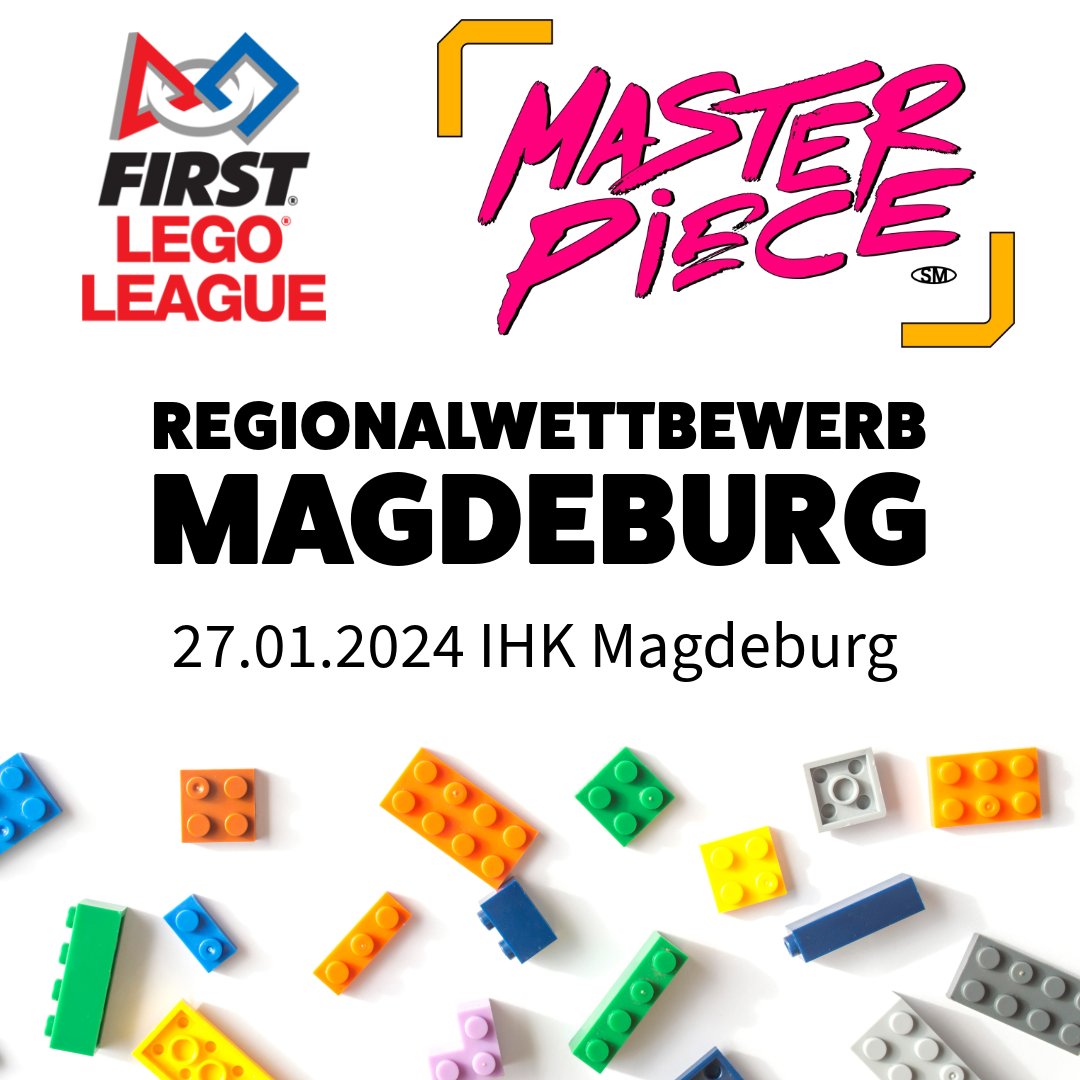 Am 27.01. ist es wieder soweit und die FIRST LEGO League findet in Magdeburg statt. Wir sind sehr froh, euch auch in diesem Jahr wieder in der IHK Magdeburg begrüßen zu dürfen. #FIRSTLEGOLEAGUE #FLL #IHK #IHKMAGDEBURG #MASTERPIECE