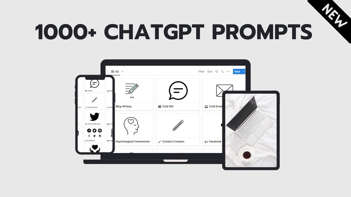 iam_chonchol's tweet image. ChatGPT has over 180M users.

Yet The average person has no clue how to prompt properly.

So I built the 1000+ Advanced ChatGpt prompts book.

You will get:
• 1000+ Advanced prompts

FREE for today.

To get it:

1. Follow me @iam_chonchol
2. Like this tweet
3. Reply "Prompts"