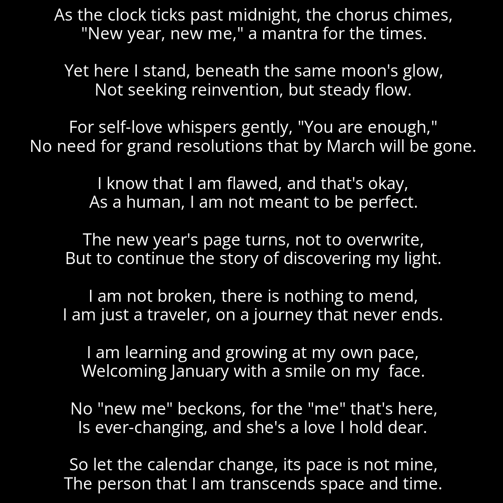 GeometricPoems's tweet photo. New year, new week, new poem!

Going into 2024, I want to keep doing more of what I love. I want to focus on being more true to myself. 

Read more about it: https://t.co/S25AmvRFiK

#GeometricPoems #WritingCommunity #PoetryTwitter #PoetryCommunity #Poem #Poet #Poetry https://t.co/kfl0aoKCXd