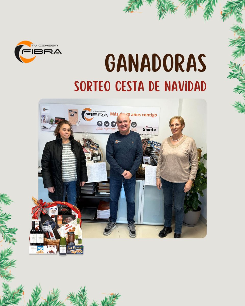 TvCehegin's tweet photo. 🎁 Pilar y Maravillas fueron las ganadoras de nuestra Cesta de Navidad, ¡enhorabuena! 👏 👏 👏
Esperamos que disfruten mucho de ella y agradecer a todos nuestros clientes que nos visitaron y participaron en este sorteo.
#Clientes #TVcehegín #CestaDeNavidad #Cehegín https://t.co/pQsVZJXLPq