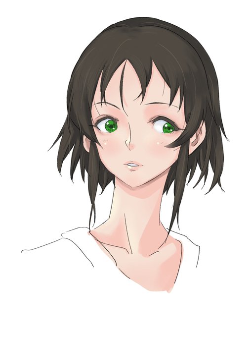 いつもと違う感じの挑戦落描きあげ。 