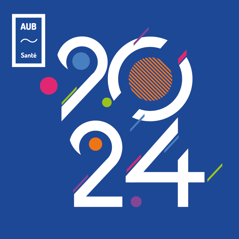 AubSante's tweet photo. La Fondation AUB Santé vous présente ses meilleurs vœux pour cette année 2024. https://t.co/6JdeimBBvq