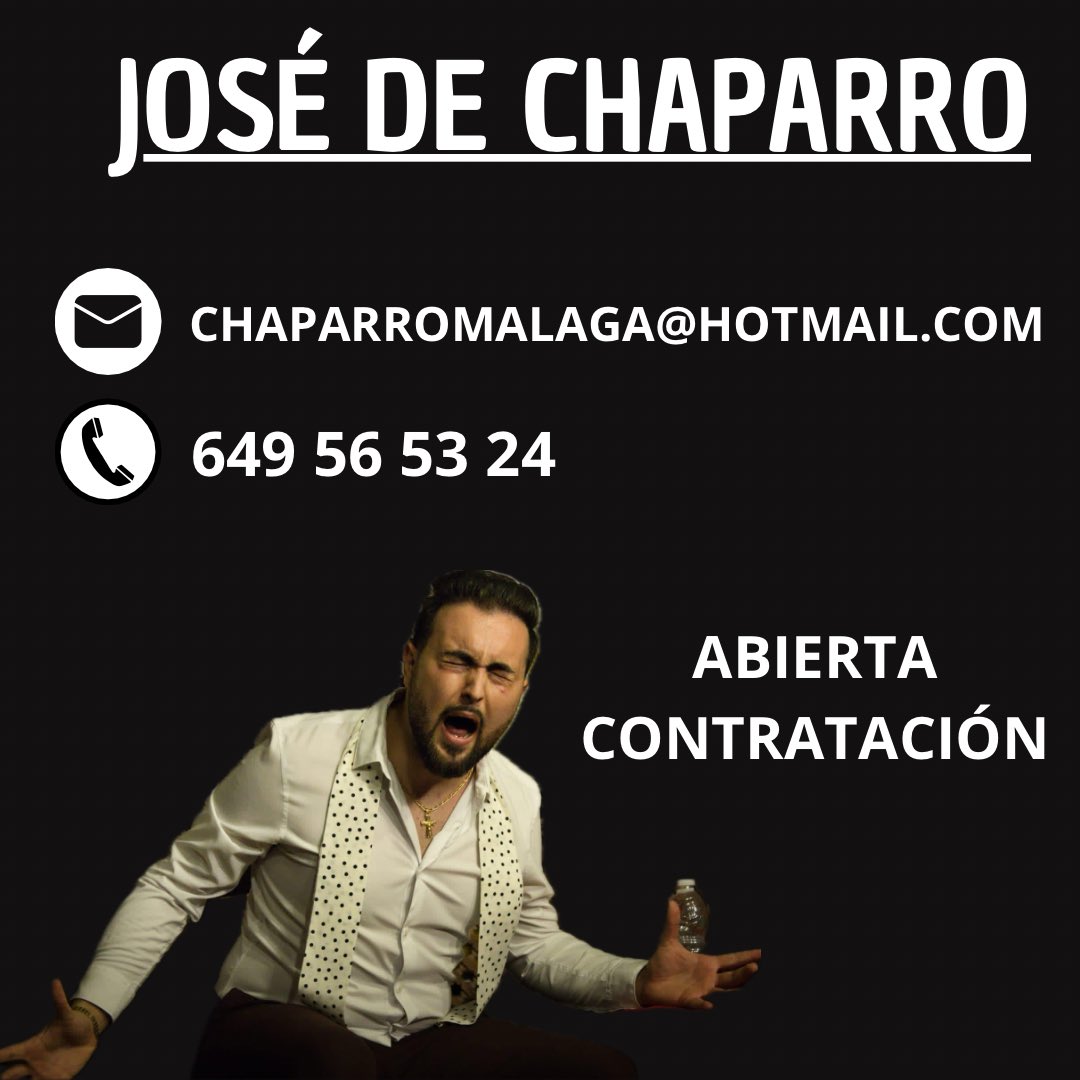 josedechaparro's tweet image. ‼️ Abierta contratación José de Chaparro para este 2024 ‼️

¡¡Consultar disponibilidad de fechas!!

📩chaparromalaga@hotmail.com
📞 649 56 53 24

#josedechaparro #cantaor #malaga #flamenco #contratacion #abiertacontratacion #2024 #canteflamenco