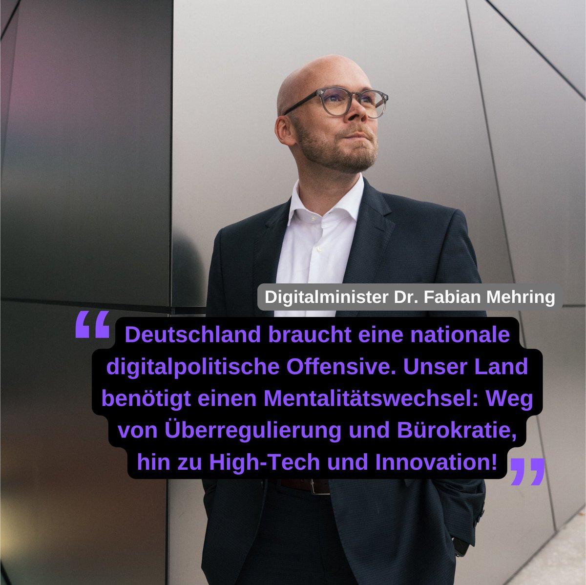 Bayerns Digitalminister @FabianMehring erklärt zur neuesten Auswertung des #Monitor #Digitalpolitik der @Bitkom:
„Diese Bitkom-Studie ist ein vernichtendes Zeugnis für die #Digitalpolitik der #Bundesregierung. Was wir jetzt dringend brauchen, um das Ruder beherzt herumzureißen,