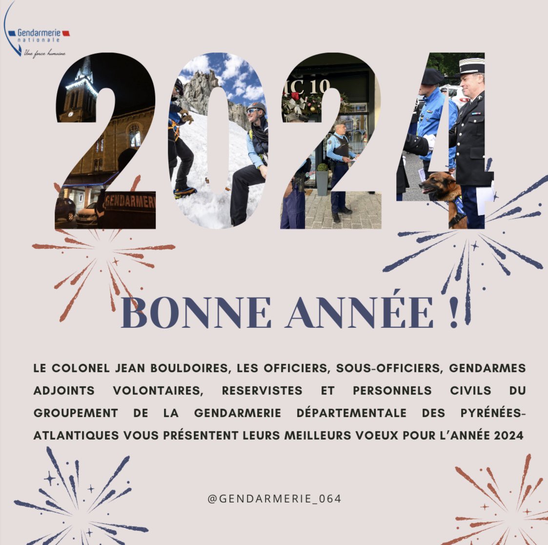 🎇🎉 #2024NewYear #Gendarmerie #BonneAnnee2024