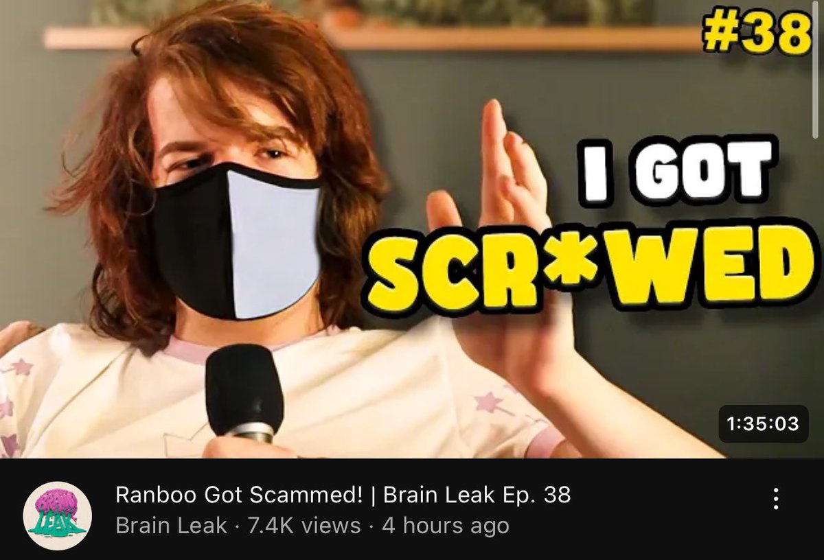 🎥 New Brain Leak ep w/ special guest <a href="/Ranboosaysstuff/">Ranboo</a> on <a href="/YouTube/">YouTube</a> ⬇️

youtu.be/HjPU6Yykavw