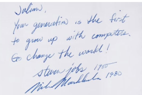 In August 2021, Colts owner Jim Irsay paid $787,000 for an Apple manual signed by Jobs and Markkula.