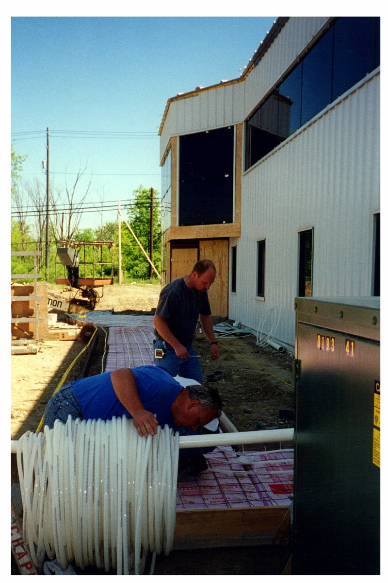 GeaugaMech's tweet photo. It has been 25 years since we moved into our current location! We built our Chardon office in 1999 complete with a hydronic snow melt. We have been installing in-slab hydronic snow melting systems for over 25 years and they come in handy on those cold wintery days! https://t.co/7wHeX9Fium