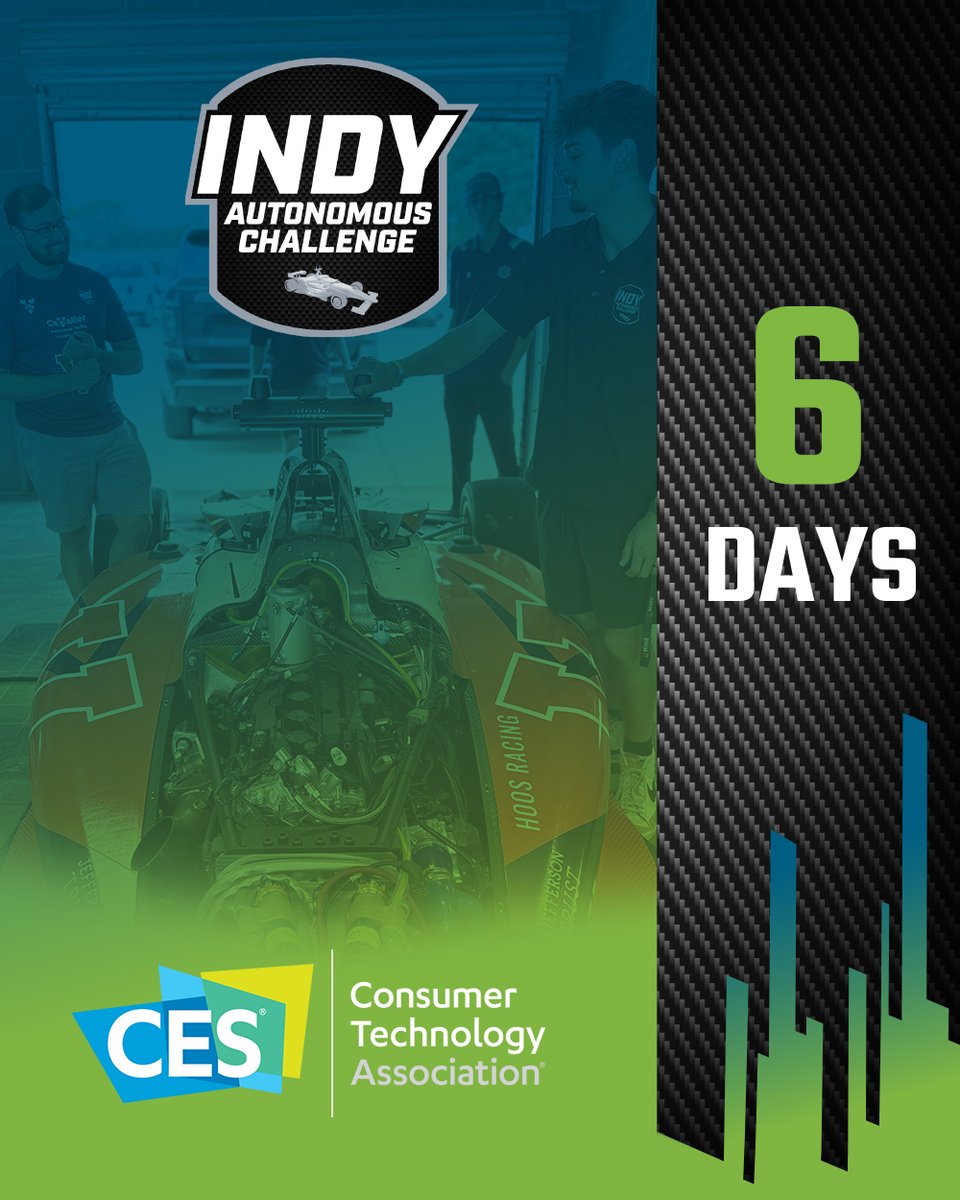 IndyAChallenge's tweet photo. ⏳T-6 to CES 2024. Are you #CESReady?
#CES2024 https://t.co/hTCvIJFMMY