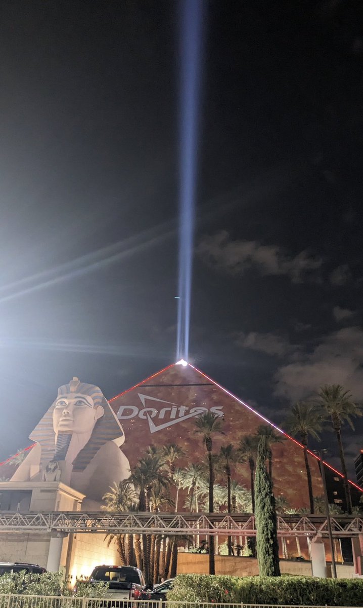 The Luxor in Vegas has sold its outside space to make a Doritos chip. (📸 by @ChloeCondon)