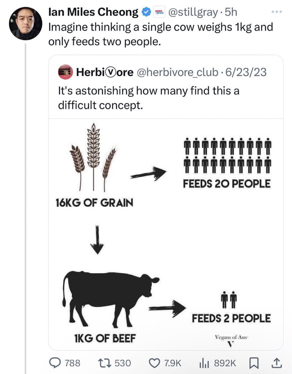 RightWingCope's tweet photo. Ian Miles Cheong cannot be working with a triple digit IQ. There’s no way he’s this dumb 😂 https://t.co/P7DjKzW8Fb