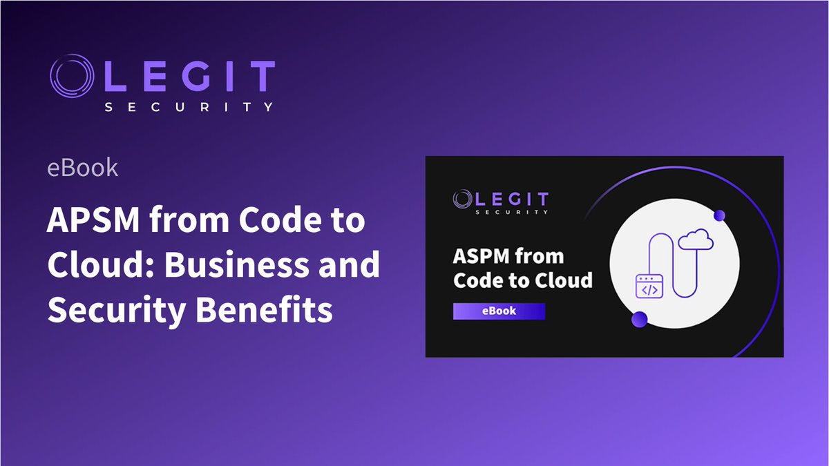 ASPM is the future of AppSec! Download our eBook to learn about the benefits of Application Security Posture Management (ASPM) and how you can quickly implement it in your organization.  hubs.li/Q02f2tWM0  #AppSec #ASPM #codetocloud #DevSecOps #softwaresupplychainsecurity