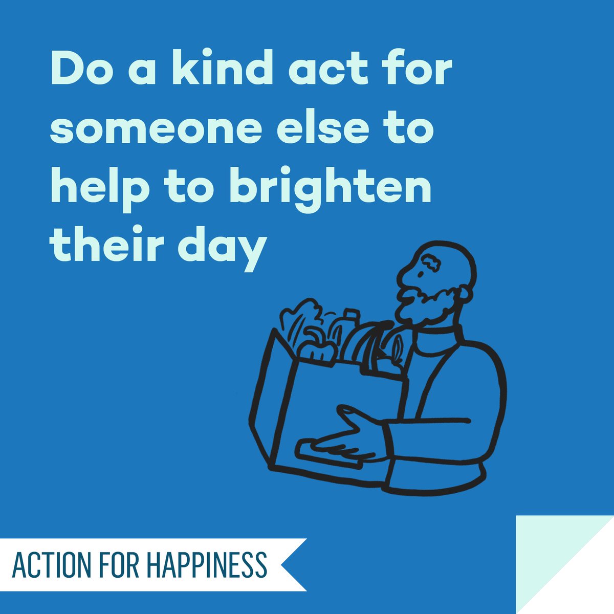 Happier January - Day 3: Do a kind act for someone else to help to brighten their day actionforhappiness.org/january #HappierJanuary