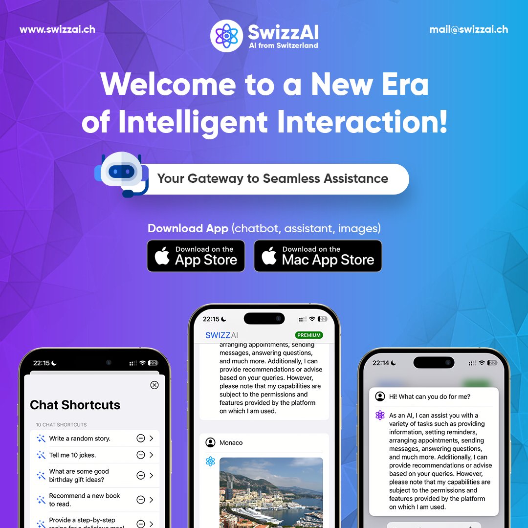 swizzai's tweet photo. Powered by the official #OpenAI API, featuring GPT-4 and DALL-E 2 for an unparalleled experience on iPhone, iPad, and Mac. No registration, no wait times – just start typing and enjoy priority access across all your devices.

👉Install this app📲

https://t.co/60u4psq0Mk https://t.co/GT2vDBMulg