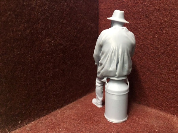 NRailworks's tweet photo. Bring your G-Scale railway to life with this realistic farmer sitting on a milk churn. 3D scanned from a real person, this unpainted figure is perfect for trackside or roadside scenes. #GScale #ModelRailway

Get one at https://t.co/vI5o7JEFv1 #GN15 #narrowgauge https://t.co/7SvKkQYkN2