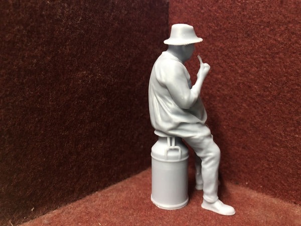NRailworks's tweet photo. Bring your G-Scale railway to life with this realistic farmer sitting on a milk churn. 3D scanned from a real person, this unpainted figure is perfect for trackside or roadside scenes. #GScale #ModelRailway

Get one at https://t.co/vI5o7JEFv1 #GN15 #narrowgauge https://t.co/7SvKkQYkN2