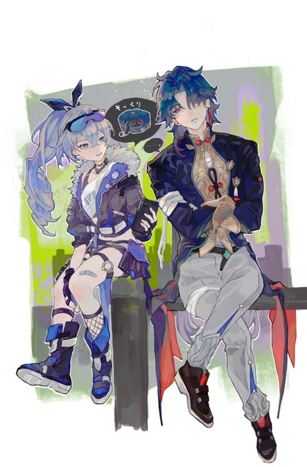 胡麻パイちゃんを見せられた時の刃ちゃんの反応を柱のかげから見たかった絵 #HonkaiStarRail #Blade #SilverWolf