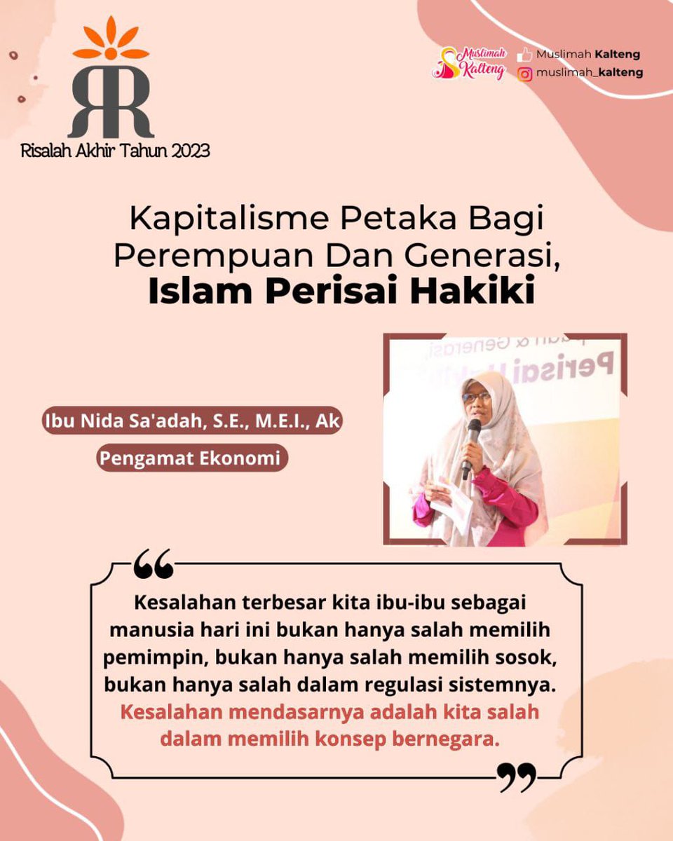 ecyhessy's tweet photo. #KapitalismeSengsarakanUmat
#IslamSolusiHakiki
#KhilafahPerisaiHakiki https://t.co/3v8v6YDVRY