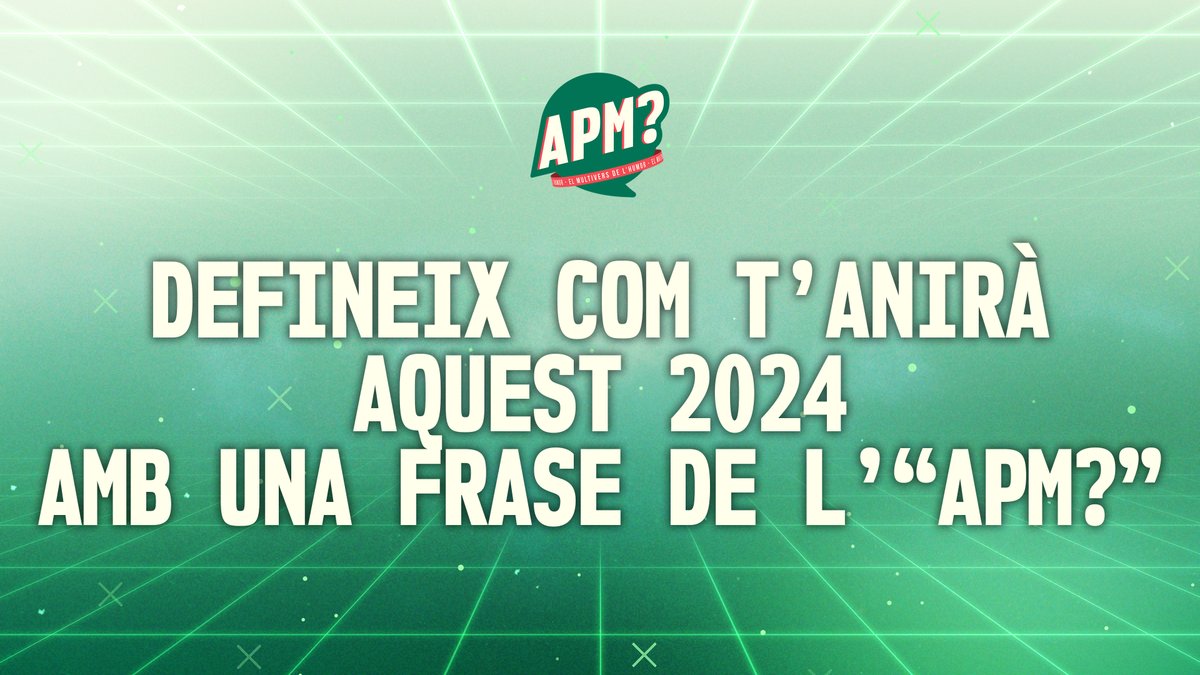 APM's tweet photo. Què, com anem d'optimisme enguany? 👀 https://t.co/hukWf4r1C0