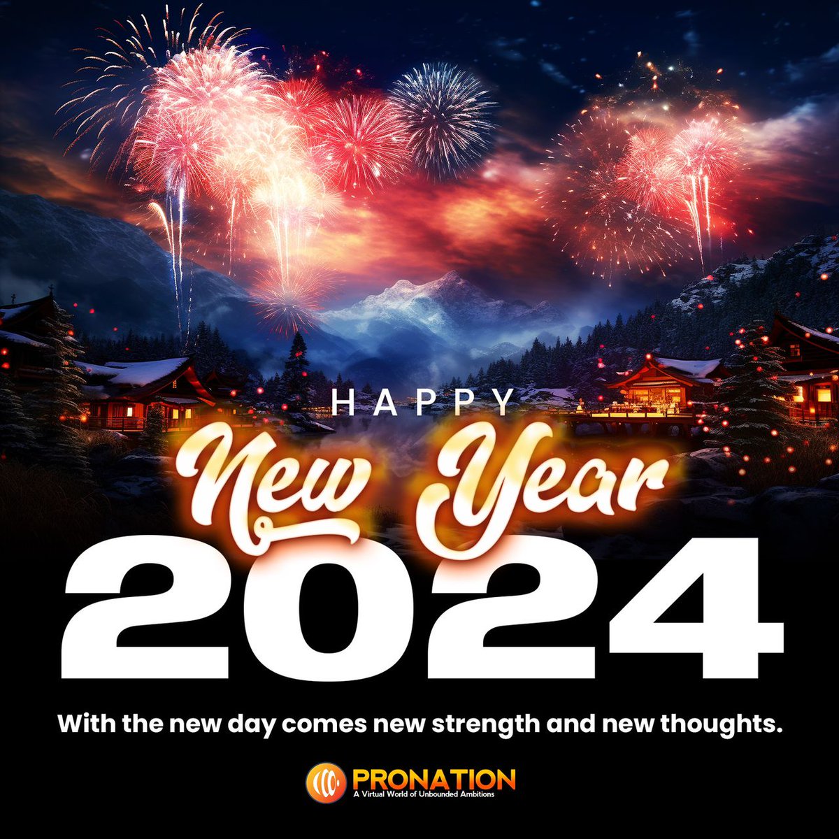 FinProNation's tweet photo. ProNation welcome you to 2024! Discover unique experiences this season and explore our innovative solutions that will brighten your days with cutting-edge technology. 

Happy New year with new day which comes with new strength and new thoughts. 

#pronation #Newyear #2024NewYear https://t.co/YiUBl4Rvfw