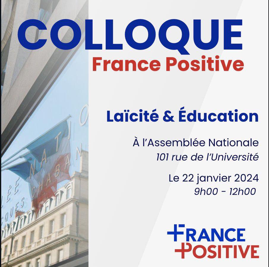 FrancePositive1's tweet photo. Venez débattre de #laicité et d’#éducation avec nos intervenants le 22 janvier prochain !

On vous attend très nombreux 🙏🏻

Inscriptions : https://t.co/a3K5MuZjX5

@jattali @JulieMartinezT 
@Yonathan_Arfi @BenzineRachid @AgatheCage @najatvb 
@RachidTemal https://t.co/SUbpRWP2I4