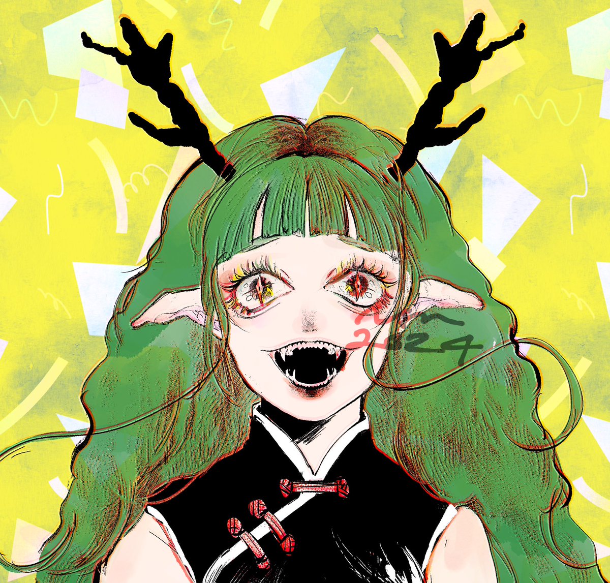 顔アップ🐲ちなみにおみくじ引いたら凶でした😉"強"‼️‼️‼️‼️‼️‼️‼️ 