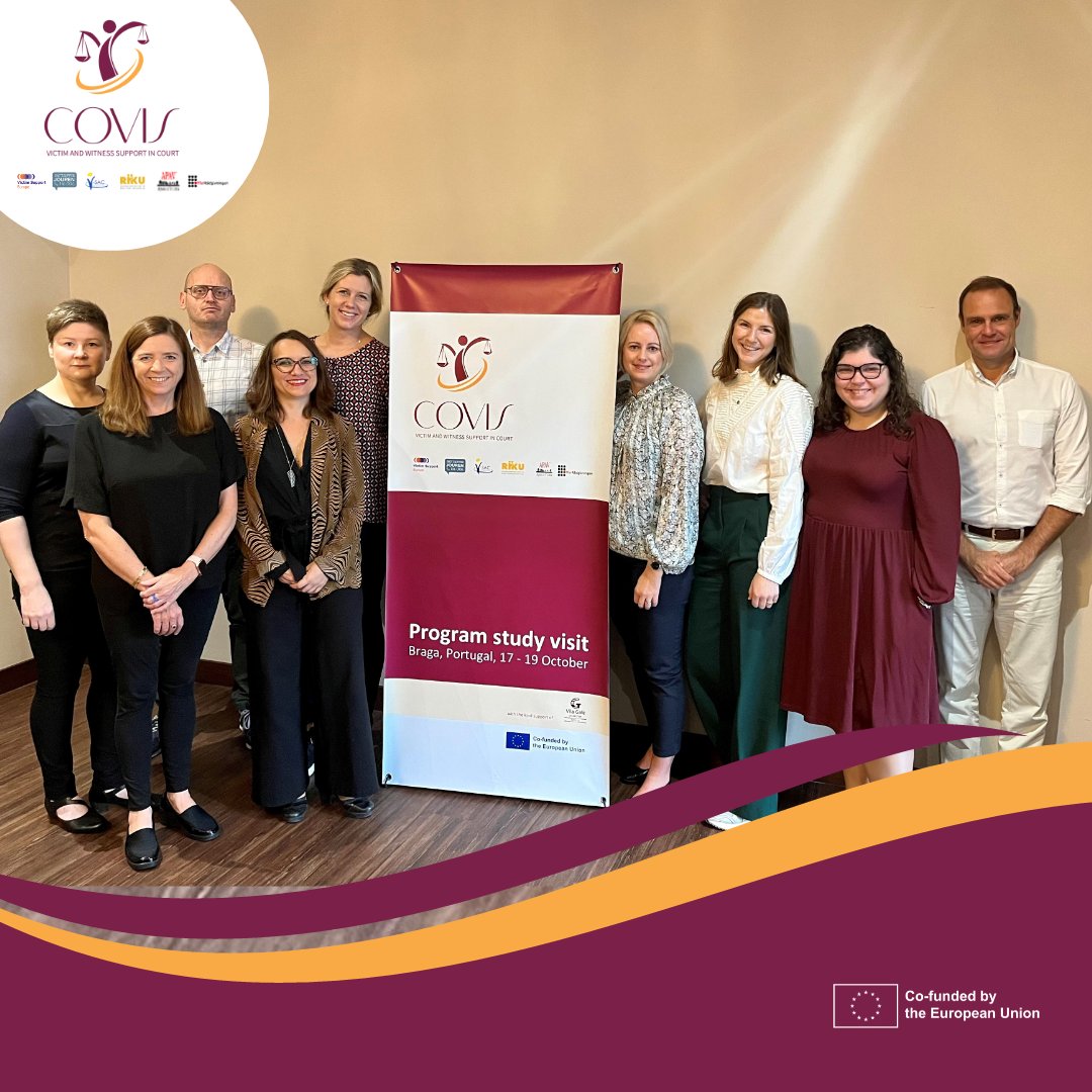 VictimSupportEU's tweet photo. We recently wrapped up an enlightening study visit to 🇵🇹Portugal with the COVIS team!
@brottsofferjour @Vsac_Ireland @APAV_Online @rikosuhrit @offer_danmark #VictimSupport #ShapingVictimSupportTogether #COVISMONDAYS #JusticeForVictimsJusticeForAll #SafeJustice https://t.co/wdmeLpkEjV