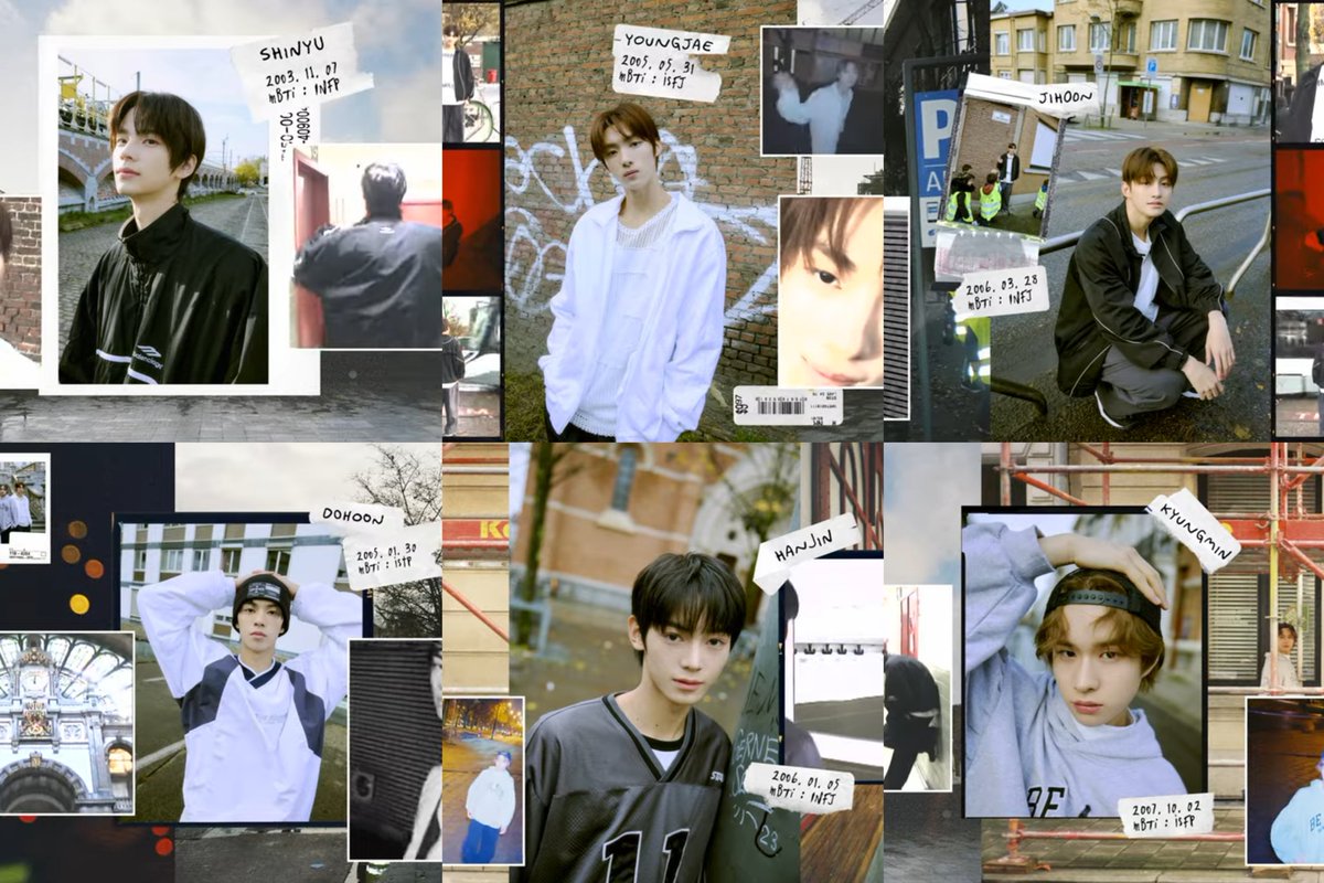 MBTI ของแต่ละเมม
ชินยู INFP
โดฮุน  ISTP
ยองแจ   ISFJ
ฮันจิน (หานเจิ้น) INFJ
จีฮุน INFJ
คยองมิน ISFP
   #TWS #투어스 #247WithUs